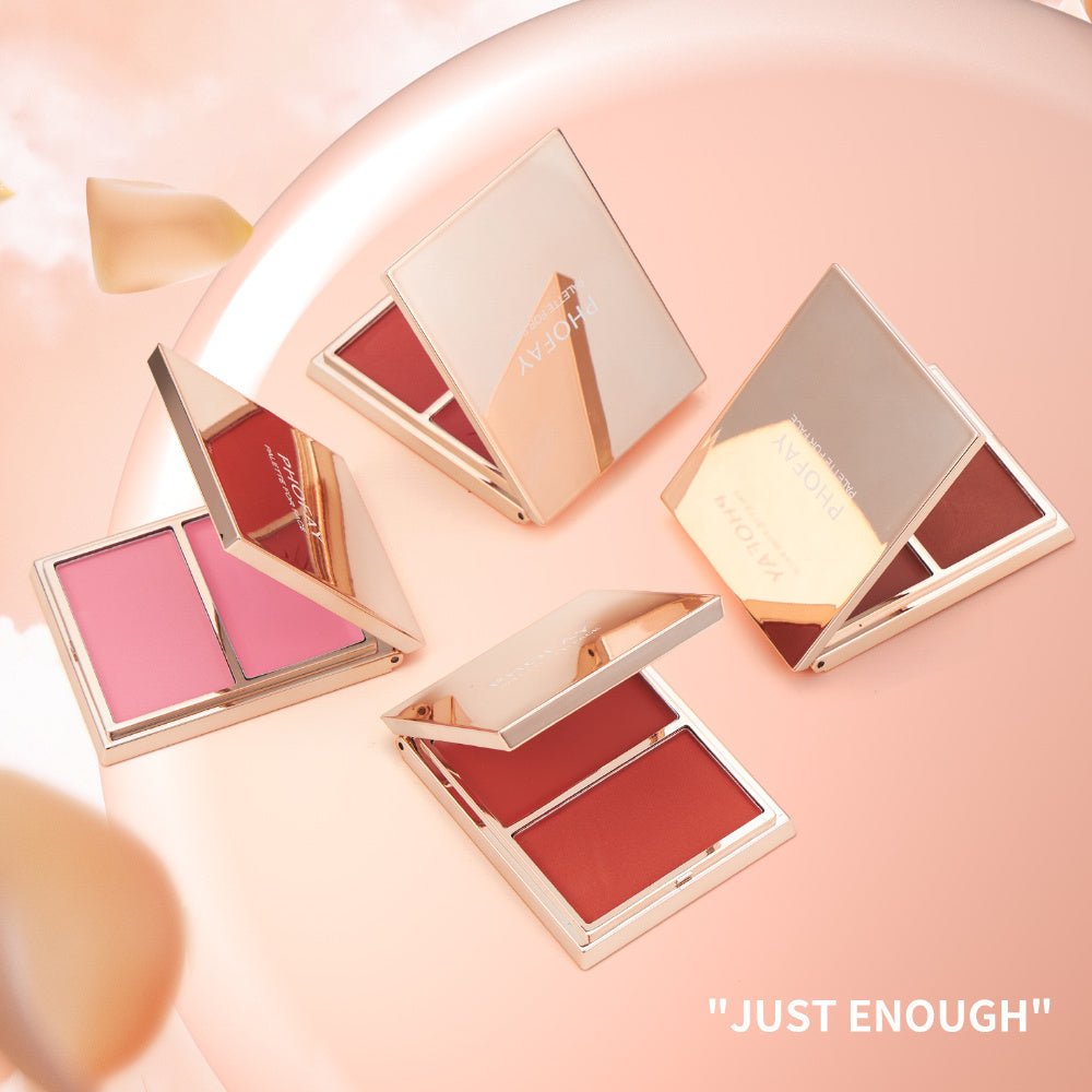 PHOFAY Cream & Powder Blush Duo - AmiraMart
