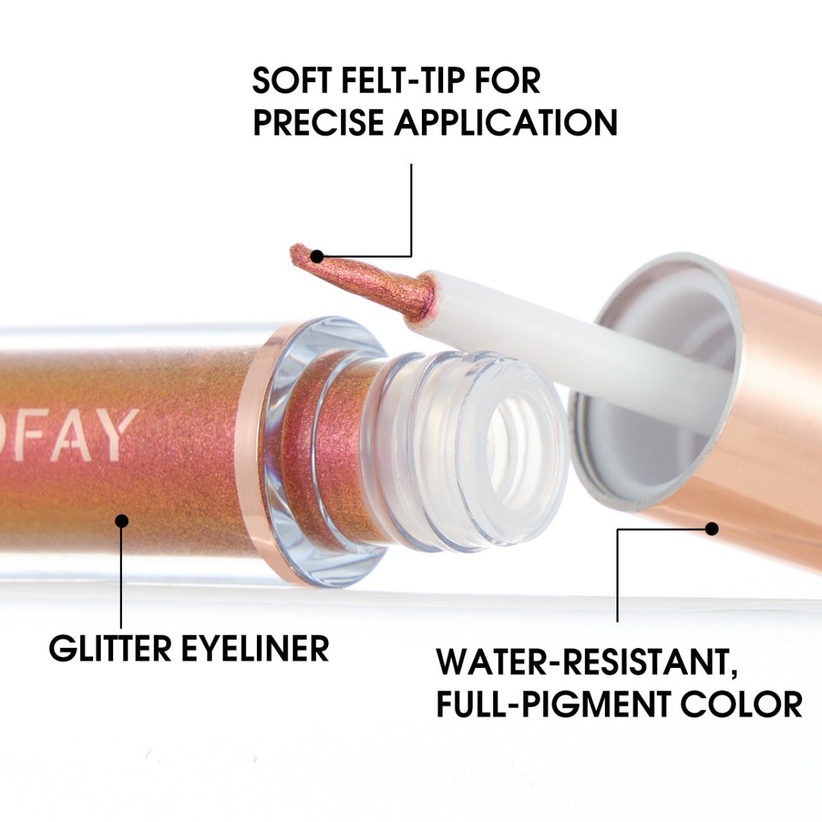 PHOFAY Liquid Glitter Eyeliner Set - AmiraMart
