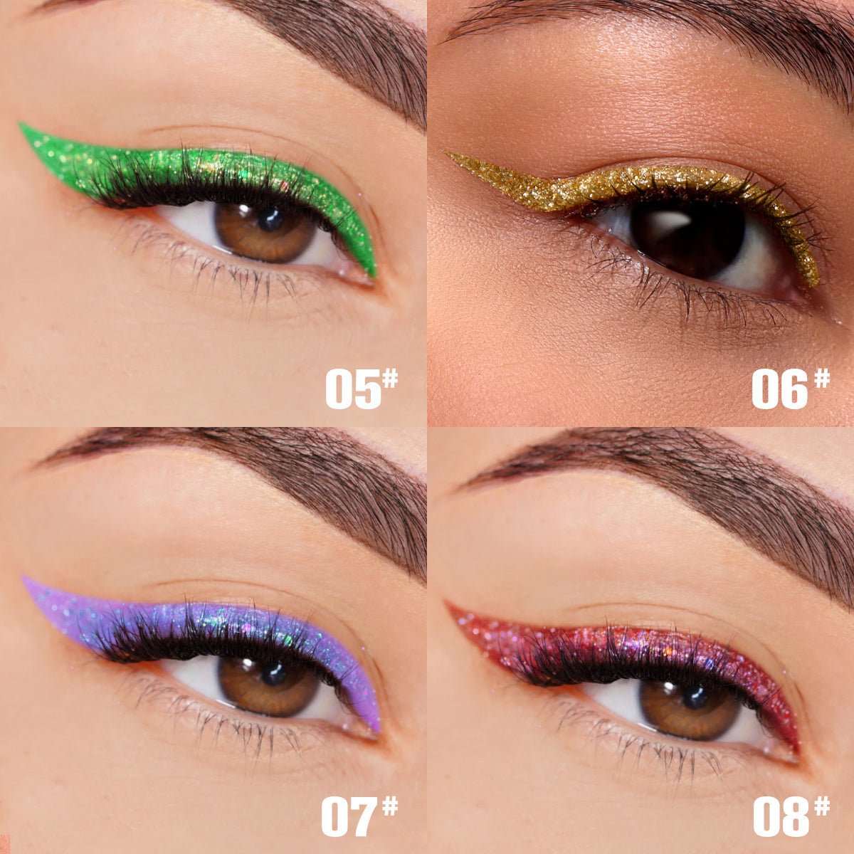 PHOFAY Liquid Glitter Eyeliner Set - AmiraMart