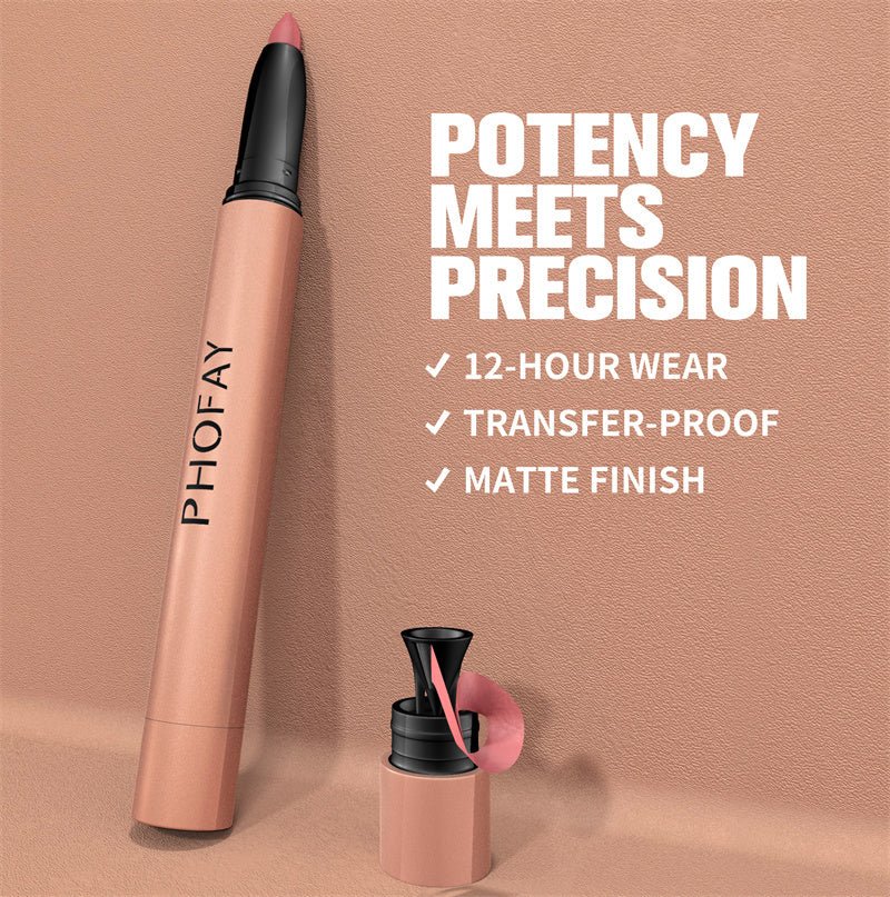 PHOFAY Matte Lip Liner Lipstick Pen - AmiraMart