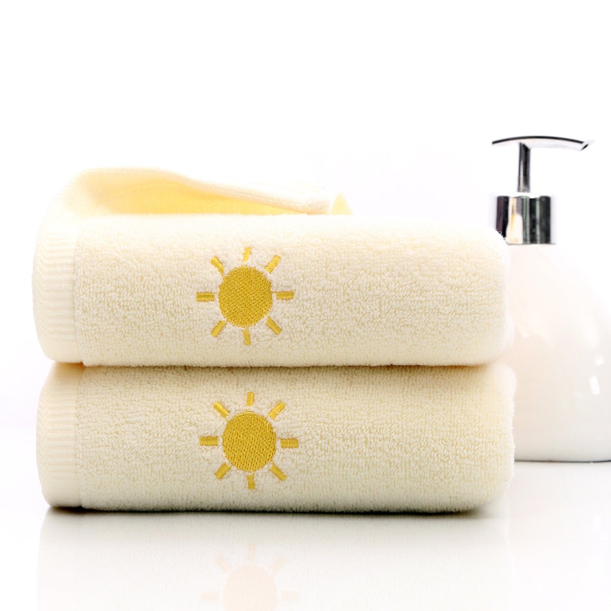 Plain Household Embroidered Couple Towel - AmiraMart