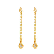 White zirconium earrings