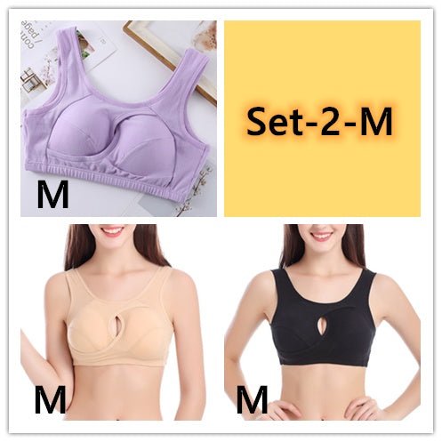 Plus Size Sleep Bra – Wireless, Removable Pads - AmiraMart