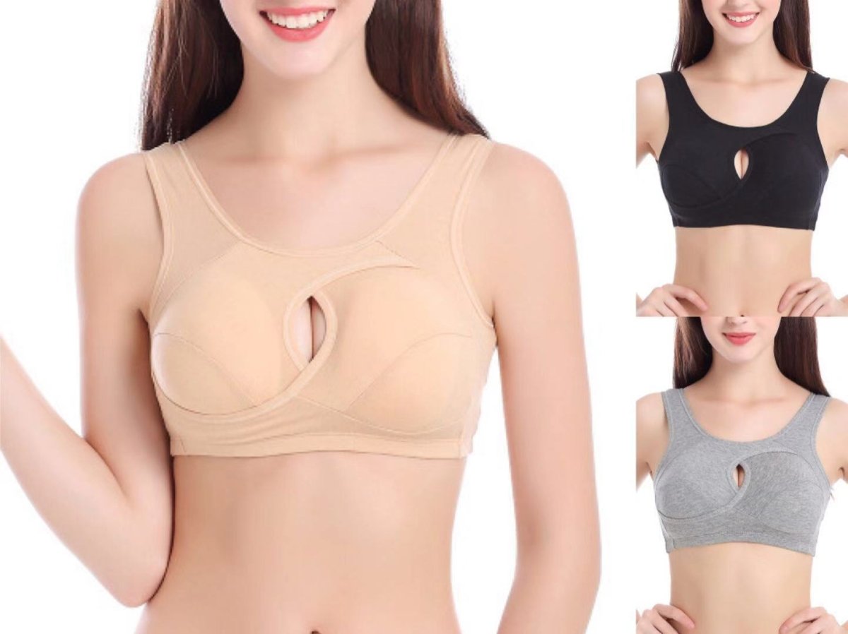 Plus Size Sleep Bra – Wireless, Removable Pads - AmiraMart