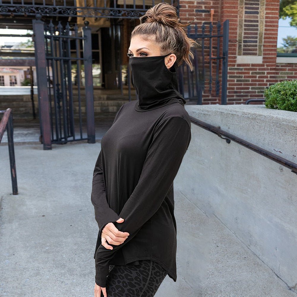 Women's Bottoming Shirt Half High Neck Slim Long Sleeves - AmiraMart