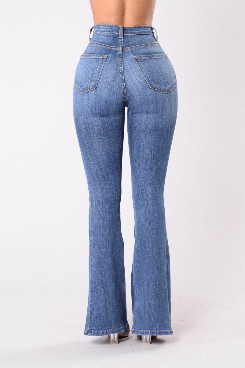 Popular Slim Fit High Waist Denim Bell - bottom - AmiraMart