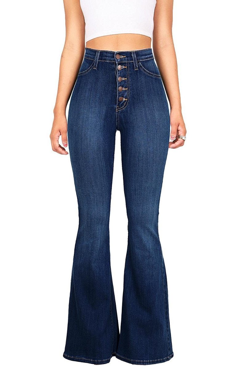 Popular Slim Fit High Waist Denim Bell - bottom - AmiraMart