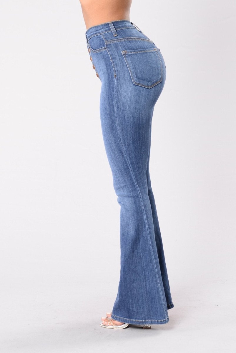 Popular Slim Fit High Waist Denim Bell - bottom - AmiraMart
