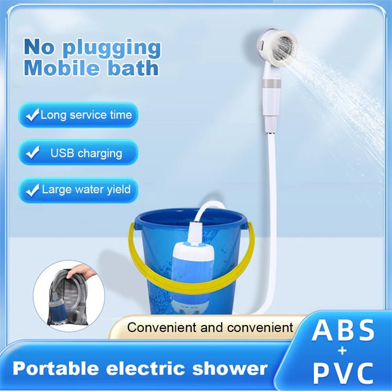 Portable Camping Shower - 5000mAh Rechargeable Electric Travel Shower - AmiraMart