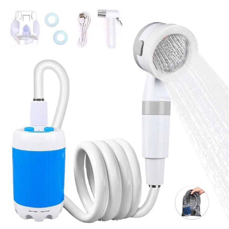 Portable Camping Shower - 5000mAh Rechargeable Electric Travel Shower - AmiraMart