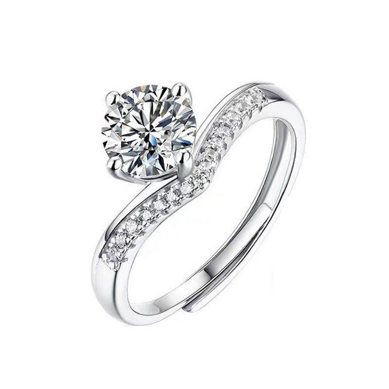 Princess Crown 1 Carat Moissanite Ring - AmiraMart