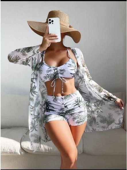 Printed Boxer & Long Sleeve Blouse Set - AmiraMart