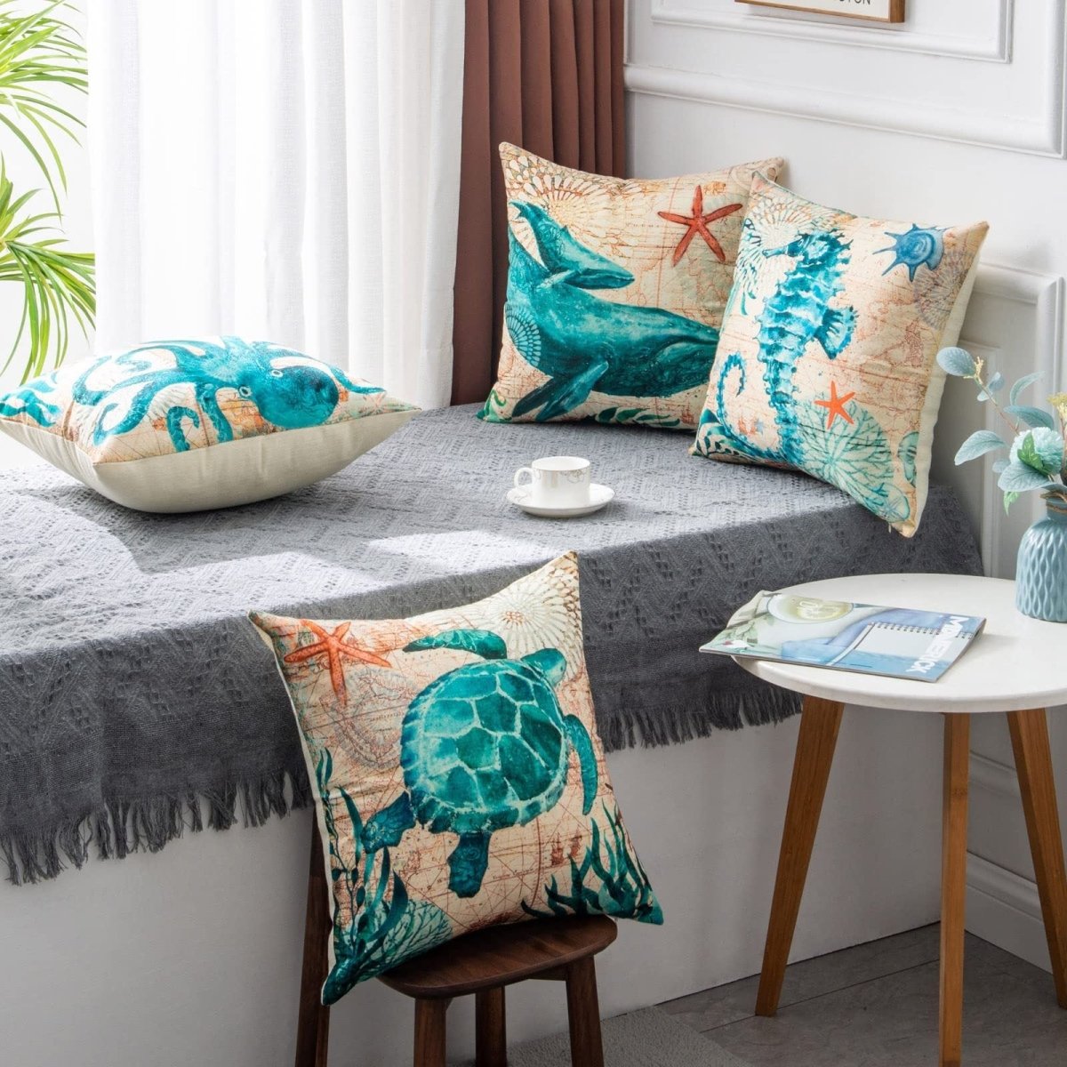 Printed Throw Pillow Cases For Home Decor Sofa Chair Seat - AmiraMart