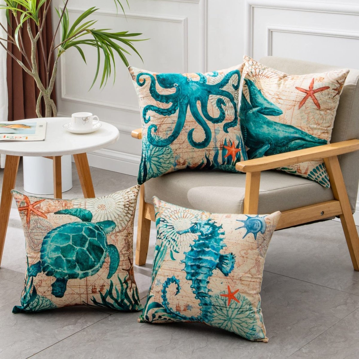 Printed Throw Pillow Cases For Home Decor Sofa Chair Seat - AmiraMart