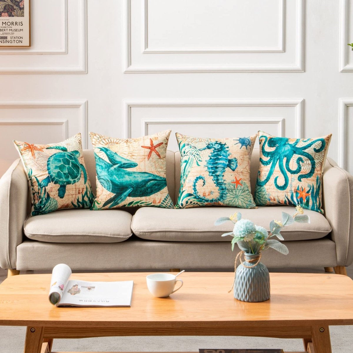 Printed Throw Pillow Cases For Home Decor Sofa Chair Seat - AmiraMart