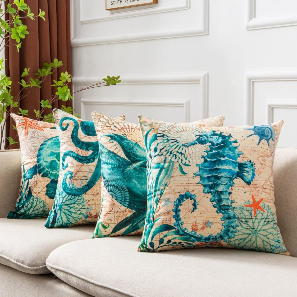 Printed Throw Pillow Cases For Home Decor Sofa Chair Seat - AmiraMart