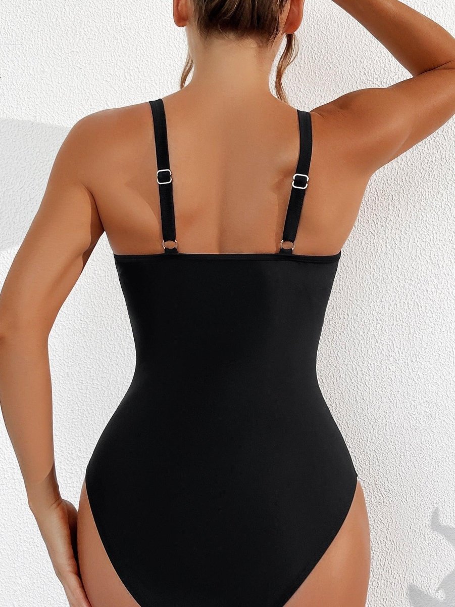 Pure Color Mesh Halter Bikini - AmiraMart