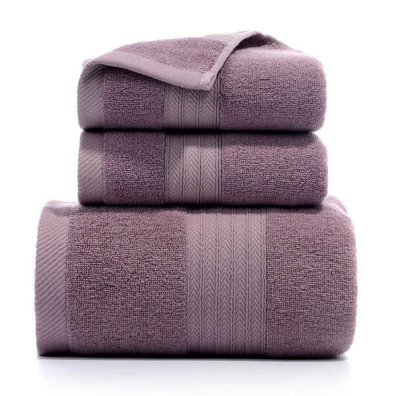 Pure Cotton Towels Three - piece With Hand Bath Towel Class - AmiraMart