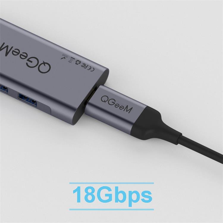 QGeeM 7 - in - 1 Type - C Hub – Multi - Port Adapter - AmiraMart