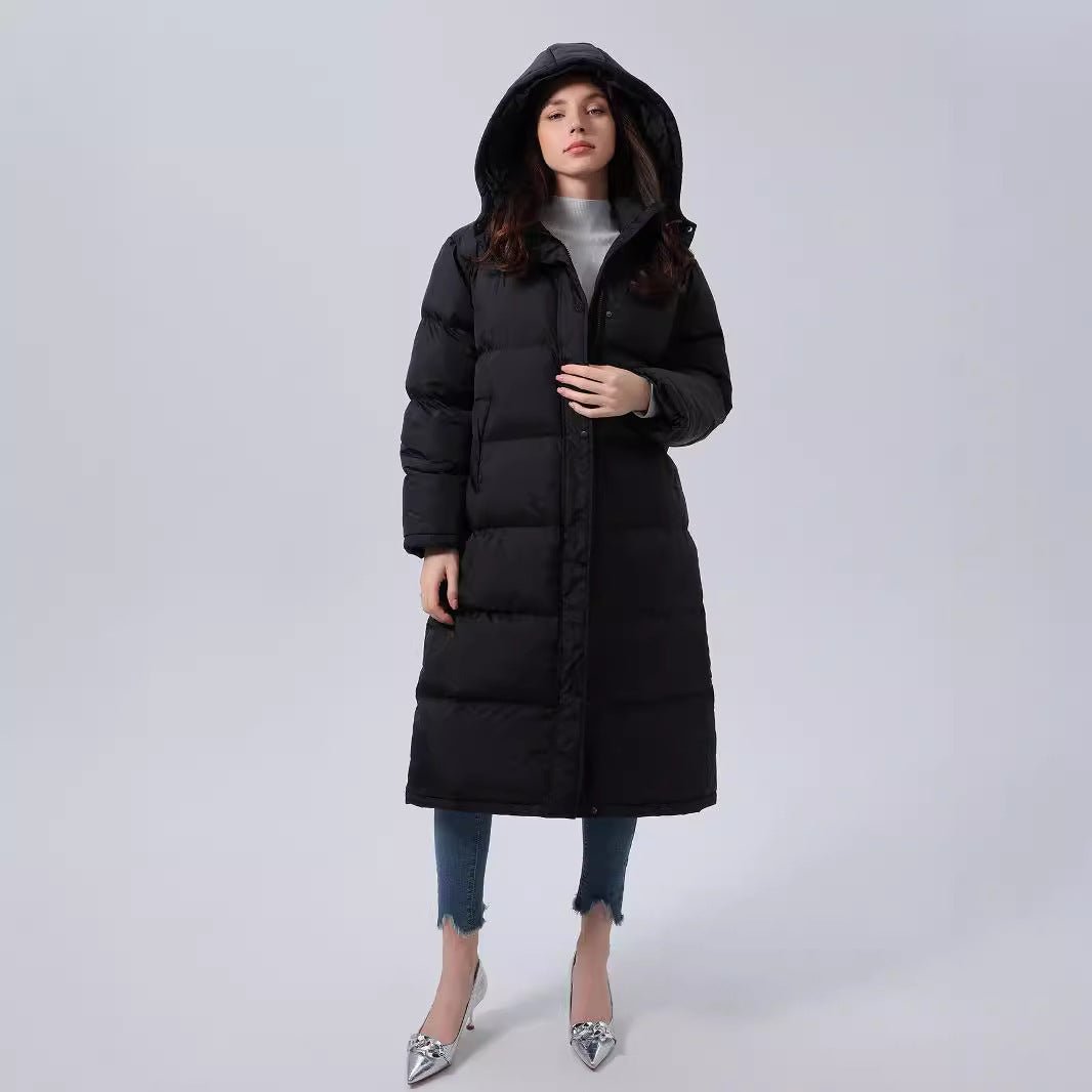 Quilted Plaid Hooded Cotton - padded Coat For Women - AmiraMart