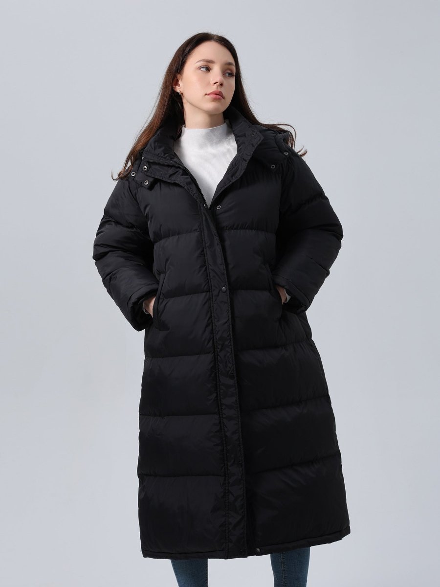 Quilted Plaid Hooded Cotton - padded Coat For Women - AmiraMart