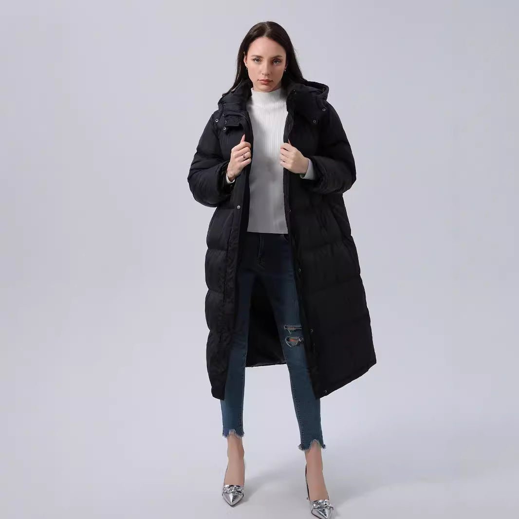 Quilted Plaid Hooded Cotton - padded Coat For Women - AmiraMart