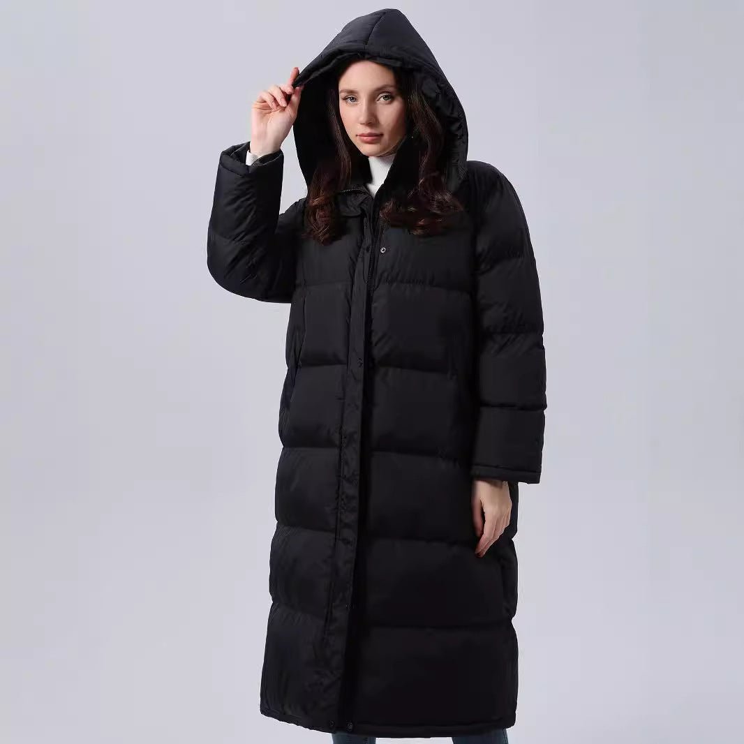 Quilted Plaid Hooded Cotton - padded Coat For Women - AmiraMart