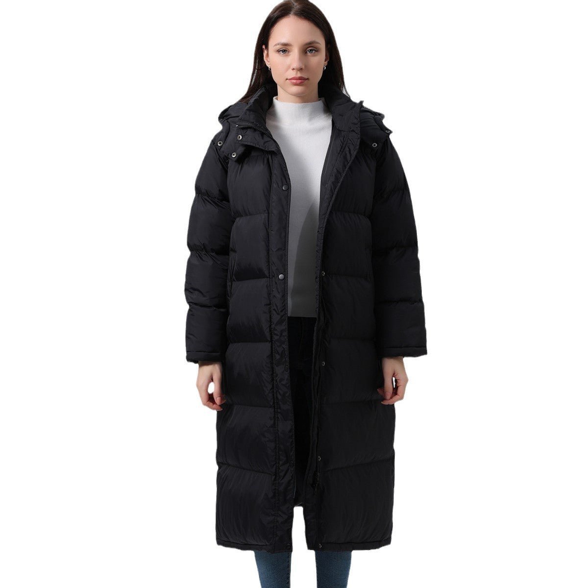 Quilted Plaid Hooded Cotton - padded Coat For Women - AmiraMart