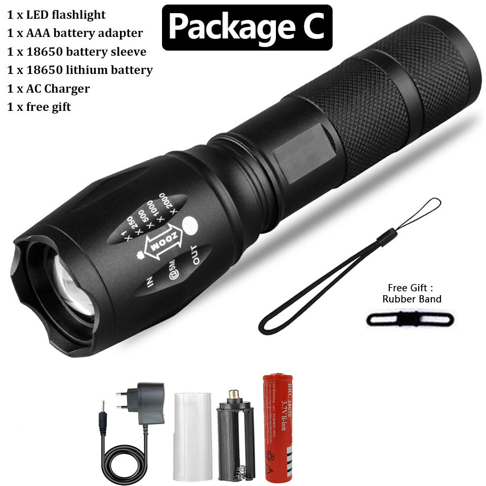 Rechargeable Super Bright Tactical Flashlight - AmiraMart