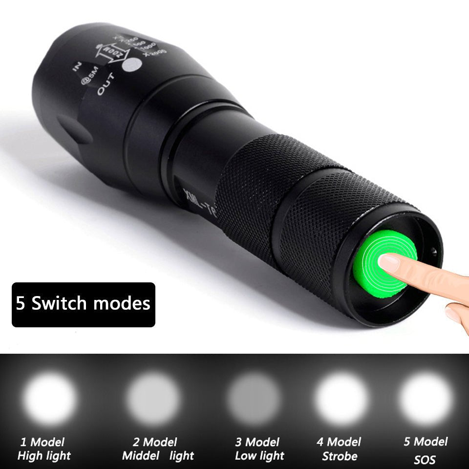 Rechargeable Super Bright Tactical Flashlight - AmiraMart