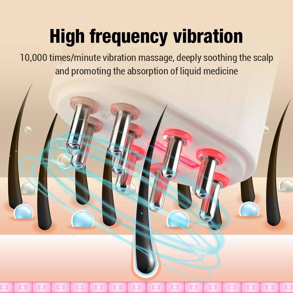 Red Light Vibration Massage Comb Scalp - AmiraMart