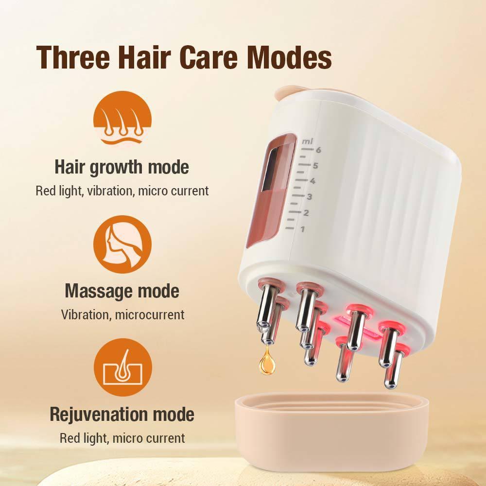 Red Light Vibration Massage Comb Scalp - AmiraMart