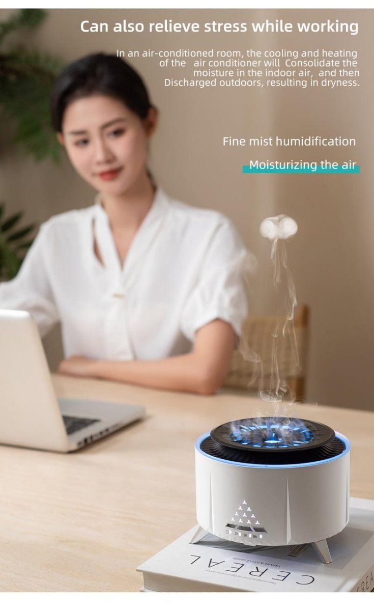 Remote Control Volcano Humidifier Diffuser - AmiraMart