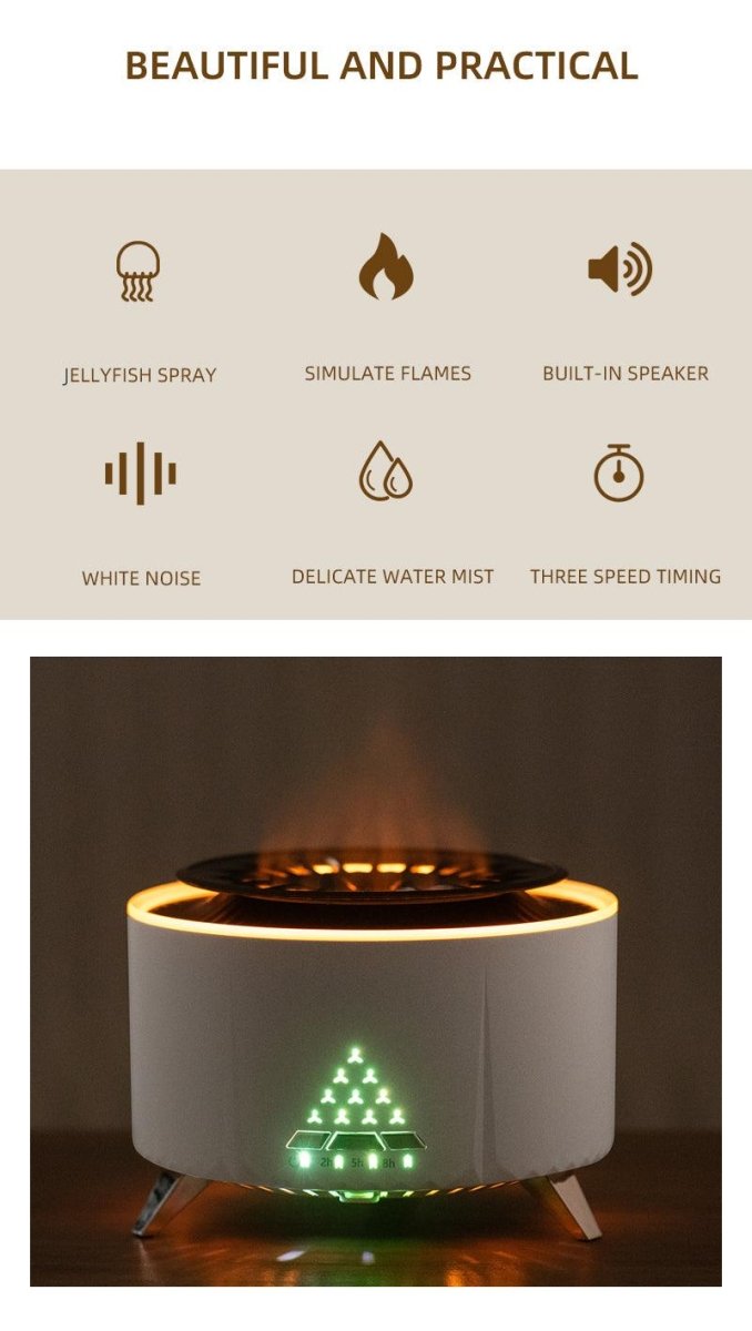 Remote Control Volcano Humidifier Diffuser - AmiraMart
