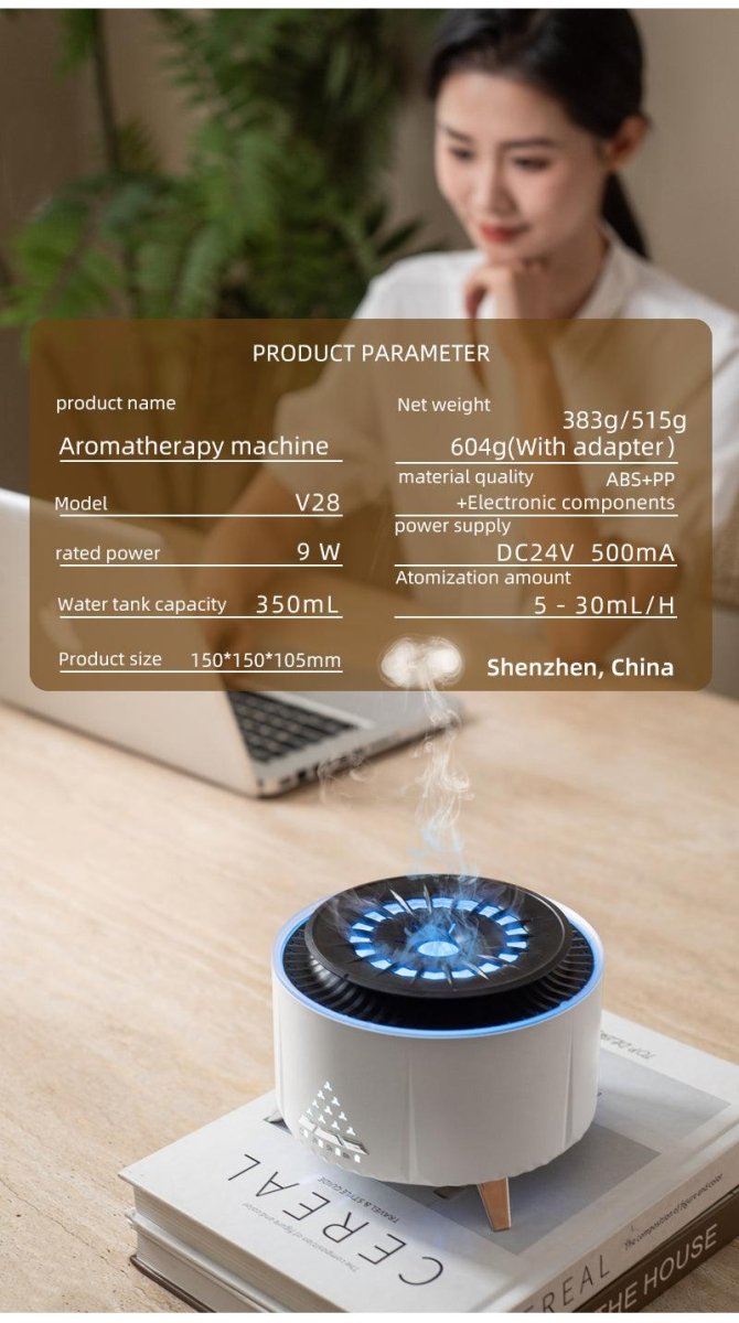 Remote Control Volcano Humidifier Diffuser - AmiraMart