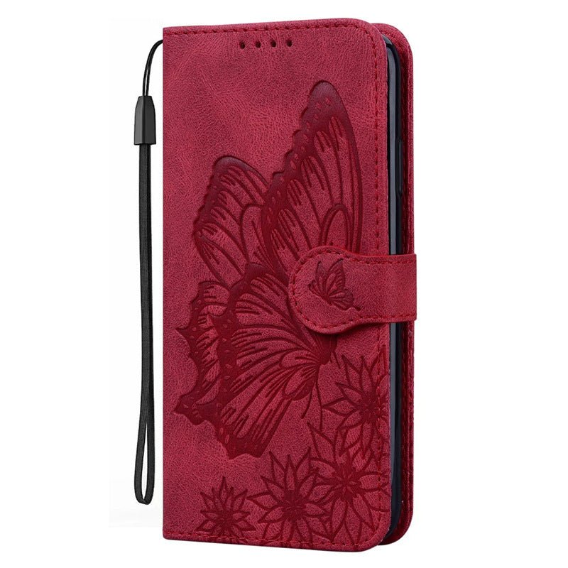 Retro Bowknot Embossed Leather Phone Case - AmiraMart