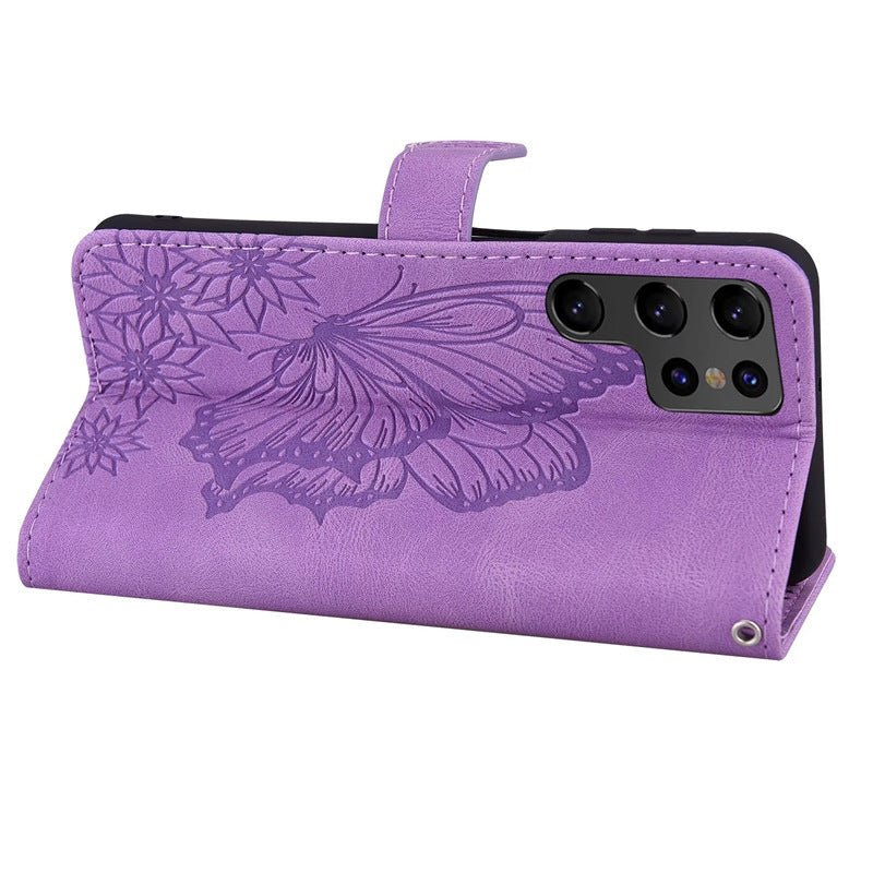 Retro Bowknot Embossed Leather Phone Case - AmiraMart
