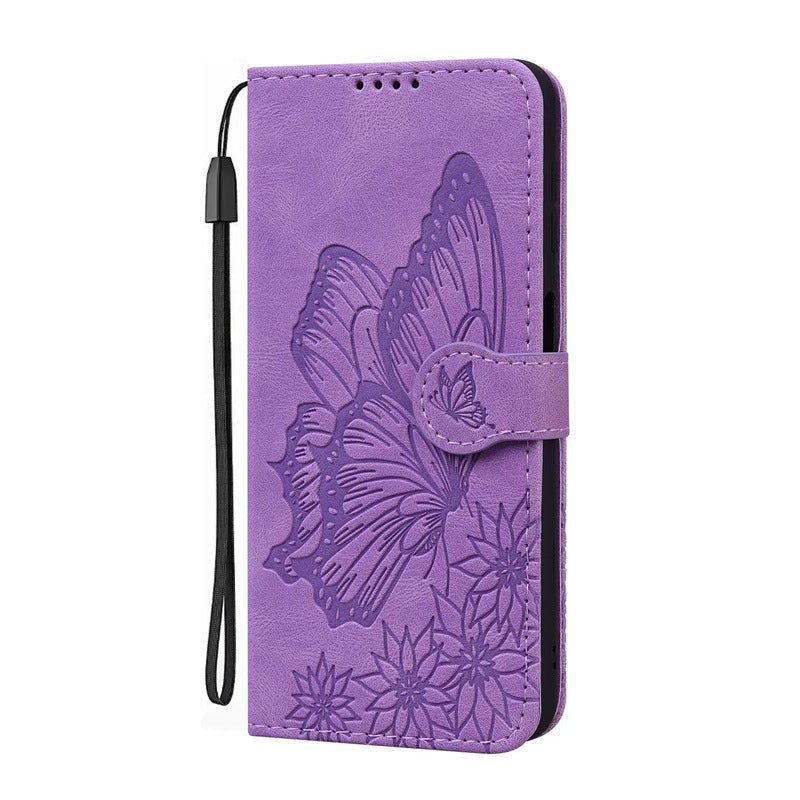 Retro Bowknot Embossed Leather Phone Case - AmiraMart