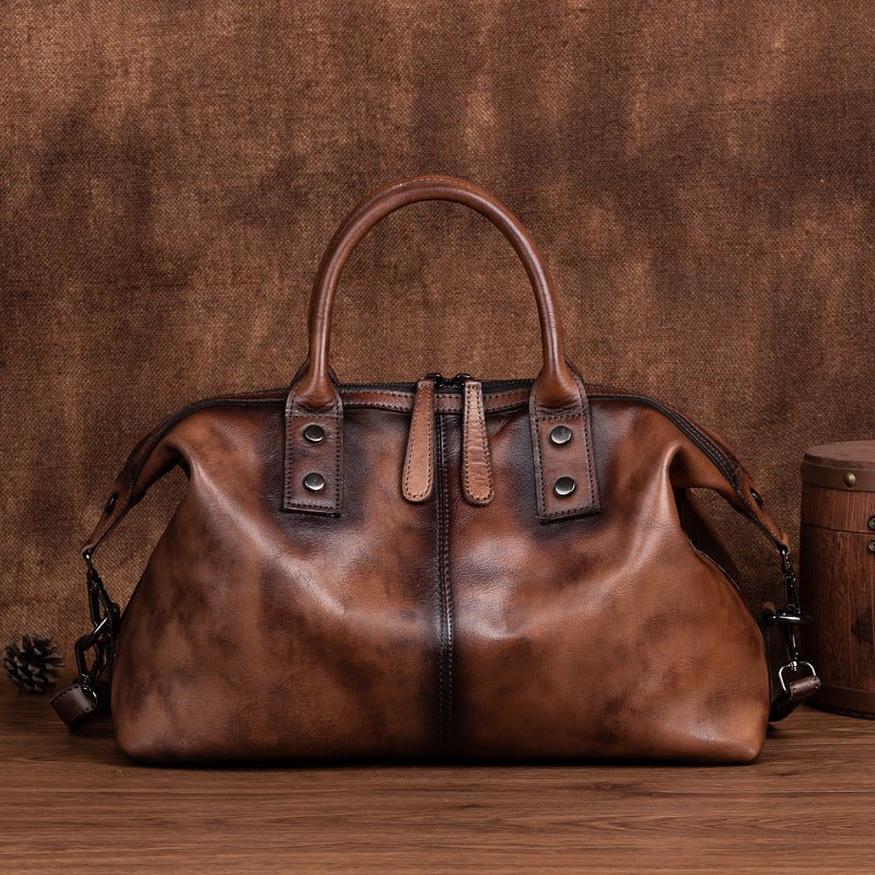 Retro Cowhide Ladies Handbag - AmiraMart