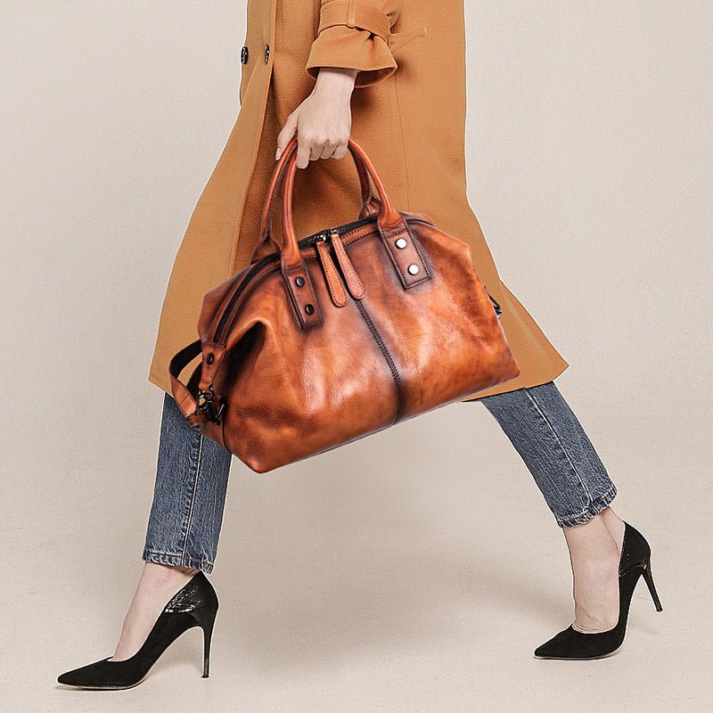 Retro Cowhide Ladies Handbag - AmiraMart