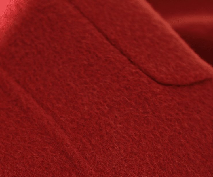 Retro Red Wool Double Faced Woolen Coat Women - AmiraMart