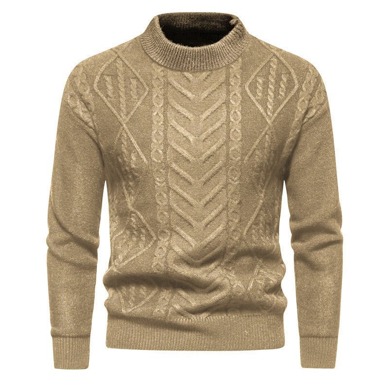 Round Neck Men's Knitwear Sweater - AmiraMart