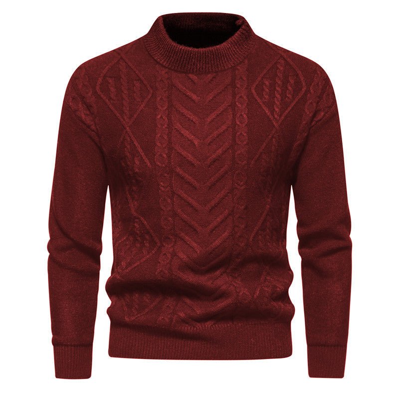 Round Neck Men's Knitwear Sweater - AmiraMart