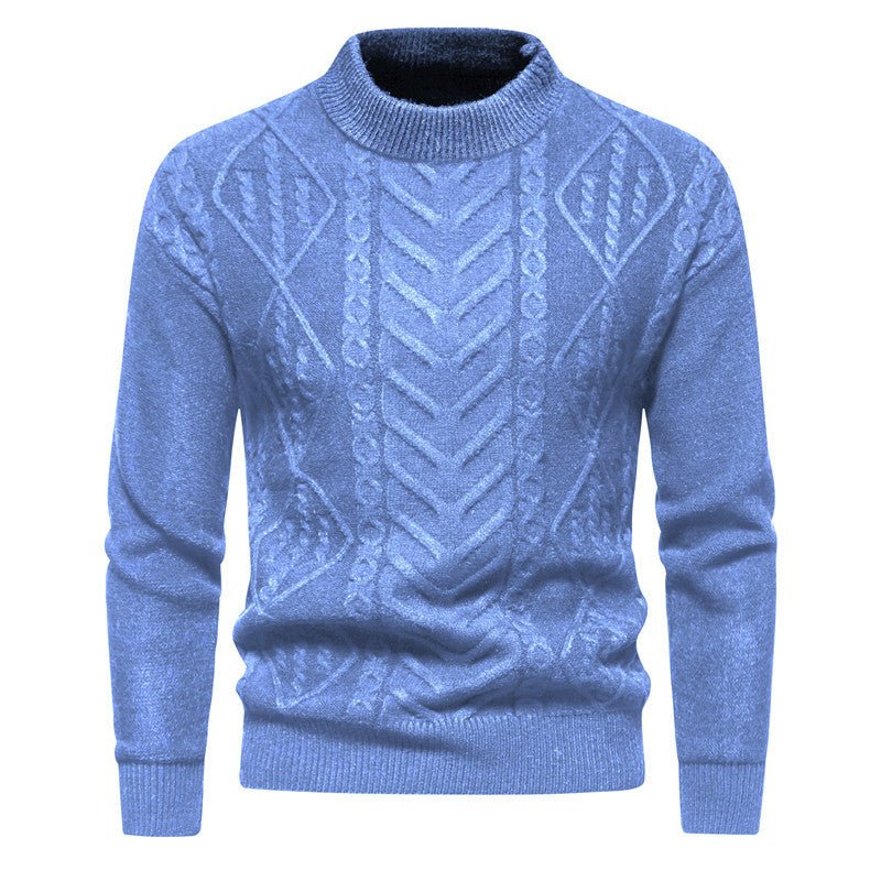 Round Neck Men's Knitwear Sweater - AmiraMart