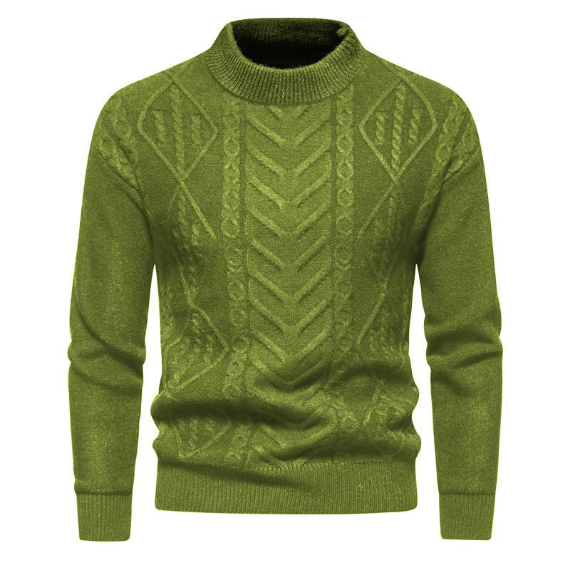 Round Neck Men's Knitwear Sweater - AmiraMart