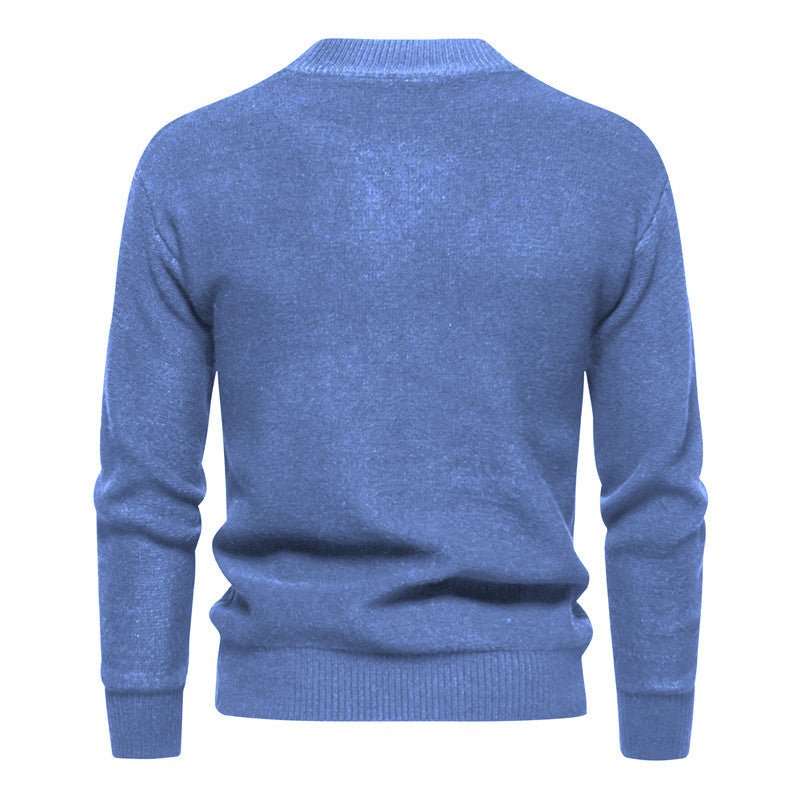 Round Neck Men's Knitwear Sweater - AmiraMart