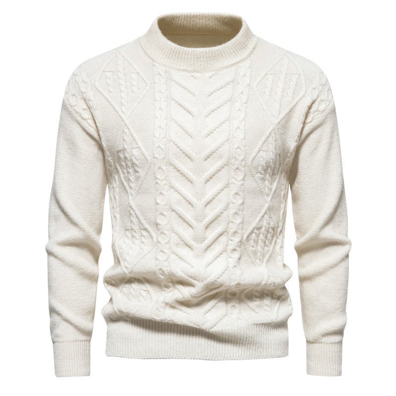 Round Neck Men's Knitwear Sweater - AmiraMart