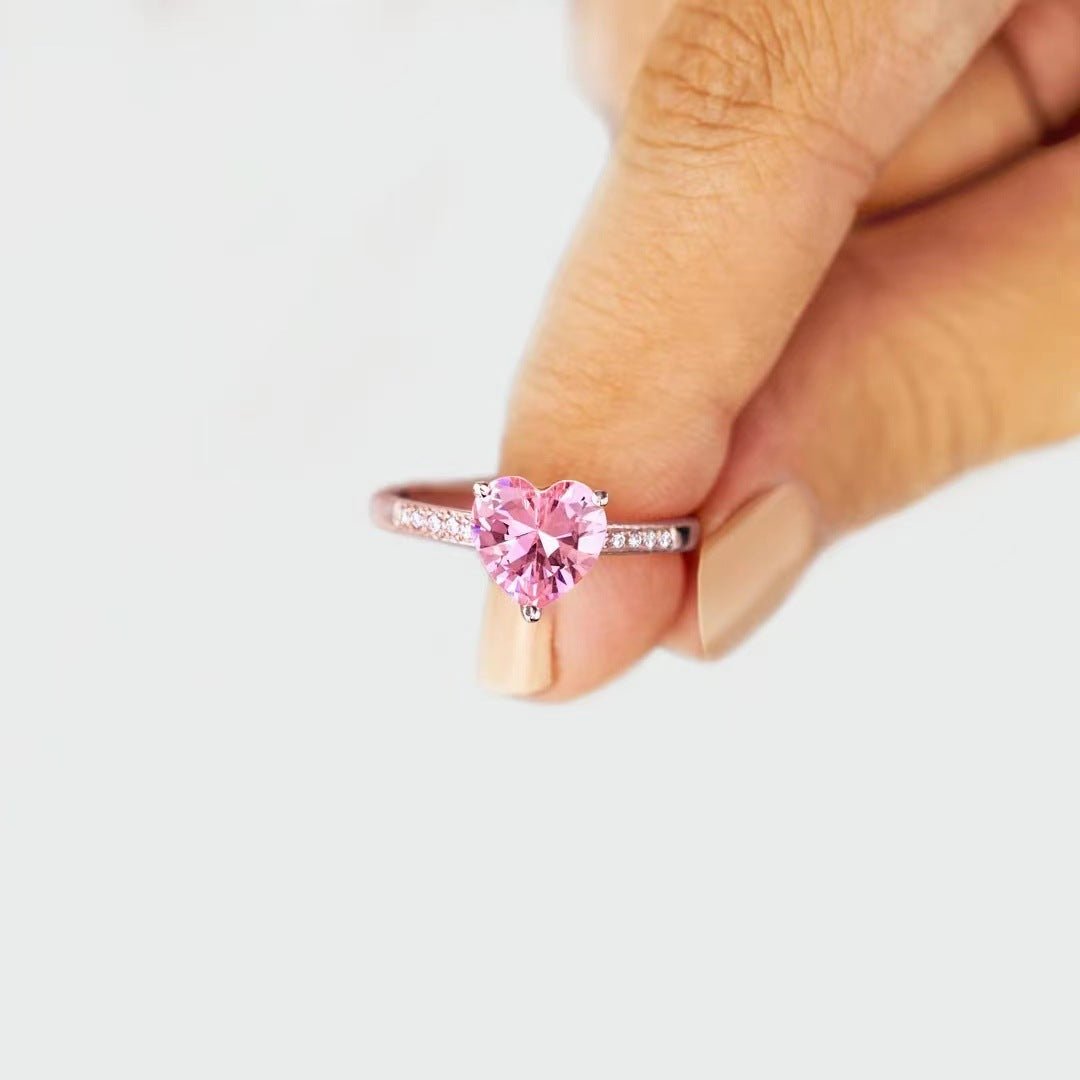 Loving Heart In Sterling Silver Ring - AmiraMart