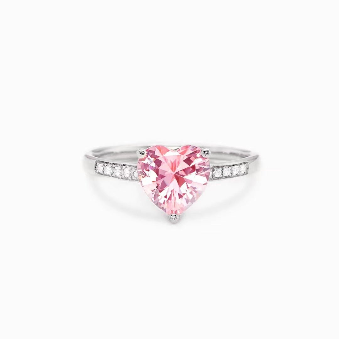Loving Heart In Sterling Silver Ring - AmiraMart