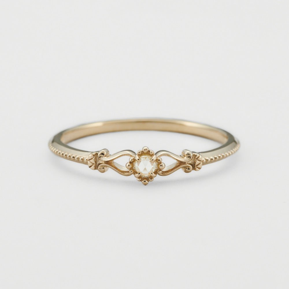 S925 Silver Plated 14K Gold Versatile White Zirconium Ring - AmiraMart